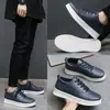 Zapatos de Skate para Hombre sin Cordones, Tenis Casuales Ligeros Lisos, Zapatos con Cordones para Estudiantes para Hombre