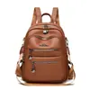 Nova mochila de couro PU macio feminina 2026, de alta qualidade, moderna, casual, prática para viagens, fashion, versátil, multiuso, transfronteiriça