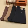 Estación Europea Otoño e Invierno Gama Alta Importado Algodón de Sarga Recta Cintura Media Grueso Productos Genuinos Pantalones Casuales de Negocios para Hombre