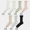 Meias de Seda Femininas para Primavera e Verão, Meias Finas Versáteis Estilo Ballet na Altura da Panturrilha, Combinadas com Sapatos Pequenos de Couro e Meias Longas de Renda