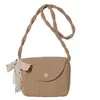 Playa Tendencia Distintivo 2024 Nuevo Verano Ins Tendencia Bufanda de Seda Paja Simple Ratán Hombro Cruzado Axila Bolso