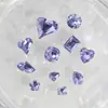Diamante para Unha roxo misterioso formato ponta inferior diamante para unha cristal de vidro estrela do mar coração de pêssego imitação semente chinesa formato diy