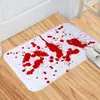 Alfombra de Baño con Huella de Mano Sangrienta de Halloween, Alfombra de Piso Absorbente de Franela, Alfombra Antideslizante para Entrada de Baño, Exclusiva para Ventas Transfronterizas