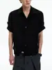 CSMYMaxDstr Mezcla de Lino y Algodón Nueva Llegada Old Money Camisa de Manga Enrollable Ajustada para Hombres y Mujeres Manga Corta