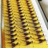 Mengshirley 14 Espantapájaros injerto plantación pestañas postizas 0.1 grosor pestañas individuales en racimo salón de belleza flor abierta cabello