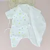 Roupas de Monge Bebê de Alta Densidade Recém-Nascido Peça Única Gaze Borboleta Roupas de Bebê Roupa de Verão Ha Respirável