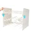 Estante apilable para almacenamiento de film de cocina para uso doméstico, portarrollos desechable para papel de aluminio y papel absorbente de aceite para armario o encimera