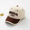 Chapéu infantil estilo europeu e americano com letras NEW YORK, boné de beisebol para primavera e outono para meninos e meninas, boné de beisebol hip-hop com proteção solar, qualidade de exportação