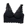 Top de Tirantes Estilo Lencería Pura Deseo, de Encaje Lujoso Estilo Francés, Escote Profundo en V, Espalda Descubierta, Transpirable Ligero Sexy para Mujer con Almohadillas en el Pecho