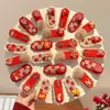 Accesorios Rojos para el Cabello para Niñas durante el Año Nuevo Chino, Pinzas para el Cabello para Niños, Pinzas para Flequillo, Pasadores para Niñas Pequeñas, Pinzas para el Cabello de Año Nuevo para Bebés