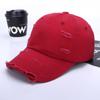 Gorra de béisbol desgastada con agujeros de personalidad transfronteriza sombrero de sol de tablero ligero vintage americano tendencia de moda para fotografía callejera gorra de pico de pato
