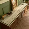 Aparador de Lujo Ligero Estilo Francés, Mantel de Mesa de Cuero, Lavable, Impermeable, Resistente al Aceite, Resistente al Calor, Mueble de TV, Alfombrilla para Zapatero de Entrada