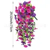 Flor Artificial Transfronteriza Eucalipto Gloria de la Mañana Exterior Patio Colgante Ratán Decoración Hogar Boda Ratán Colgante de Pared Guirnalda de Flores