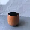 Copo de madeira de jujuba carbonizada estilo japonês, copo pequeno para vinho, copo de madeira maciça, copo casual, copo de restaurante, pode ser gravado com logotipo
