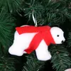 Suministros de Decoración para Fiesta Navideña Colgante Adorno Colgante para Árbol de Navidad Decoración Navideña Oso de Espuma con Bufanda Linda Adorno Colgante