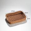 Cesta de Armazenamento Pequena de Rattan Sintético para Frutas Cesta de Armazenamento Trançada Cesta de Lanches para Restaurante Cesta para Batatas Fritas Cesta de Armazenamento para Mesa Fabricante Atacado