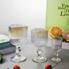 Taça de Vinho Listrada Vertical Estilo Europeu, Taça de Suco, Taça de Vinho Tinto, Taça Alta, Utensílio para Vinho de Uso Doméstico, Taça de Champanhe, Retro de Luxo Leve