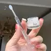 Batom Pincel para Lábios Silicone Portátil Maquiagem Máscara Labial Protetor Labial com Tampa à Prova de Poeira Requintado Compacto Multifuncional Ferramenta de Beleza