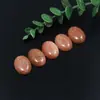 Temu Transfronteiriço Amazon Anel Oval de Pedra Natural Superfície 18*25 Anel de Contas de Cristal Incrustado com Pedras Semi-Preciosas DIY