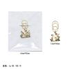Clip para Papel de Aleación de Zinc Carta Nuevo Transfronterizo Mini Colgante Pin Exquisito Clip Metálico para Marcar Páginas Regalo de Vacaciones