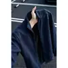 Moletom cardigã com padrão de escamas de dragão retrô americano para homens, design de início de outono, jaqueta com gola alta, roupa de casal, jaqueta que valoriza a silhueta