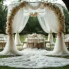 Arco de Boda Blanco Decoración Cortina de Tela Tul Transparente para Decoración Ceremonia de Boda Romántica Recepción