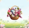 Flores de Comercio Exterior de Amazon Transfronterizo, Cestas Florales de Pascua, Decoraciones Festivas, Colgantes de Llavero de Acrílico
