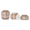 Conjunto de cosméticos de plástico dourado frasco de creme facial de acrílico frasco de loção de 30ml60ml100ml frasco de essência