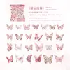 Paquete de Pegatinas de Papel Kraft Blanco Poesía de Azúcar - Serie Mariposa Decoración de Diario DIY 25 Hojas 6 Diseños