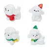 Paisaje Micro Lindo Bufanda de Navidad Cachorro Lindo Paisajismo Navideño Accesorios de Decoración DIY Adornos Pequeños de Escritorio