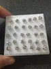 Aretes de Tachuela Cuadrados de Cristal de Vidrio y Resina de Plástico de Moda Estilo Coreano