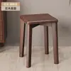 Bancos cuadrados de madera maciza para el hogar, bancos apilables para mesa de comedor, sillas de comedor tapizadas de alta gama para la sala de estar, bancos sencillos para tocador para el dormitorio