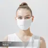 Máscara de Proteção Solar de Elastano para Verão Anti-UV Proteção dos Cantos dos Olhos com Alça de Orelha Ajustável Unissex Protetor Solar Cobertura Facial Rosto Inteiro Respirável