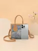 Bolso Pequeño Casual Nuevo Tendencia Denim Primavera y Verano 2025 Bolso Cruzado Estilo Acolchado Bolso de Hombro Maletín Bolsa Cuadrada Pequeña