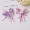 Moda Coreana Borla Abalorios de Cristal Iridiscente Parche de Tela de Flor DIY Pendiente Accesorio para el Cabello Flor para Zapatos Colgante para Ropa Accesorios