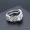 Anel de casal de moda europeia e americana par anel simples ondulado cravejado zircônia cobre anel feminino metal atmosfera joia estoque