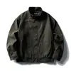 Ru Meng Moda Casual de Calle Retro Japonés Chaqueta para Hombres y Mujeres Otoño Pareja Simple Holgada Versátil Superior