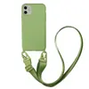 Adequado para Capa de Celular Iphone14 Cobertura Total Apple 15Promax Silicone Líquido Imitação Alça Transversal 13 Capa Macia