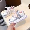 Sapatos de Menina Primavera Novo Tênis Infantil Meninas Casual Prata Princesa Sapatos de Plataforma Moda Crianças Grandes