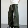 Pantalones Cargo Rectos Casuales de Talla Grande para Hombre para Primavera y Otoño, Nueva Tendencia Americana, Sueltos, Versátiles, Diseño de Calle, Pantalones Largos