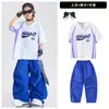 Ropa Hip-Hop para Niños Marca de Moda Ropa de Moda para Niños de Street Dance Conjunto de Camisa de Manga Corta para Niños Conjunto de Ropa de Performance de Moda Hip-Hop para Niñas