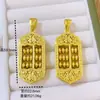 Tienda de Oro Mismo Estilo Colgante de Oro Arena Dorada Vietnamita Antiguo con Ábaco Giratorio de Carácter de la Fortuna, Nueva Cadena de Cuentas Estilo Chino, Collar de Cadena Chopard