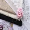 Yuchang Pequena Flor de Trevo de Cinco Folhas Pós-artesanato Renda Elástica Tecido Base Primavera e Verão Vestido Feminino Tecido para Vestuário