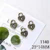 Accesorios NIANXING 20 * 14 MM aleación de doble cara cerradura corazón de amor candado pequeño decoración colgante material de aleación venta al por mayor