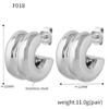 Pendientes de diamante en forma de doble C estilo INS de Europa y Estados Unidos, pendientes de nicho para el día a día, acero inoxidable con baño de oro real de 18 quilates