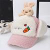 Sombrero Infantil Sombrero Lei Feng Nuevo Coreano Dibujos Animados Orejas de Conejo Protección contra el Frío Otoño e Invierno Gorra de Béisbol con Gorro de Terciopelo