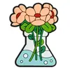 Planta con Flor Grande Accesorios Planos para Joyería Bolsas Accesorios para el Cabello Hechos a Mano Accesorios DIY Parche de Pegamento Suave de PVC Rosa