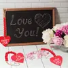 Decoración creativa para el Día de San Valentín, cuentas de madera, manualidades en forma de corazón, colgante, boda, suministros para decoración de paredes de bodas, cuentas