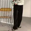 Pantalones Casuales de Pierna Ancha con Forro Polar de Corte Holgado para Mujer, Nuevos Pantalones Casuales de Invierno/Otoño de Cintura Alta Adelgazantes de Longitud Completa