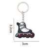 Patines Rosas Barbie Accesorios Transfronterizos Llavero de Dibujos Animados Llavero de Goma Blanda de PVC Colgante para Bolso Pequeño Regalo